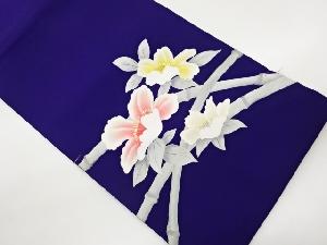 未使用品　塩瀬金彩手描き花葉模様名古屋帯